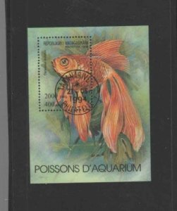 MALAGASY #1199 1994 AQUARIUM FISH MINT VF NH O.G CTO S/S b