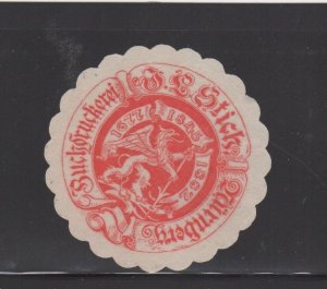 German Advertising Stamp - Stick Book Publisher, Nürnberg - Griffin