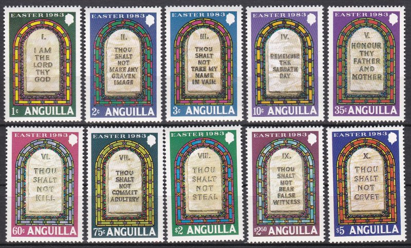 Anguilla Sc #526-535 MNH