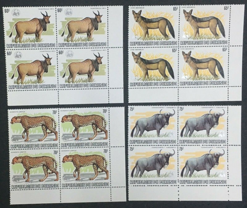 MOMEN: BURUNDI SC #589a-601a 1982 1983 EMBLEM BLOCKS WILDLIFE MNH OG LOT #60812