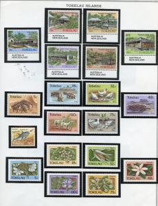 TOKELAU SELECTION OF MINT NEVER HINGED ON ALBUM PAGES AS SHOWN