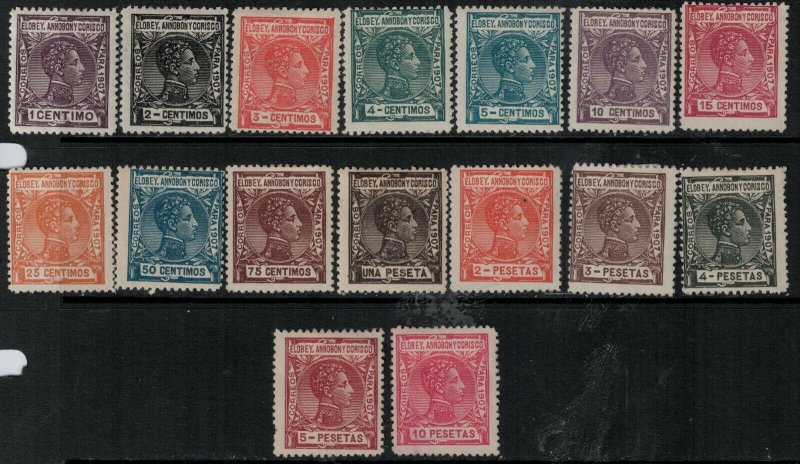 Elobey 1907 SC 39-54 Mint SCV $152.00 Set