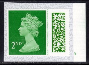 GB 2022 QE2 2nd Green Barcoded Machin SG V4502  MEIL Umm ( H1408 )