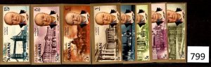 $1 World MNH Stamps (0799), Ajman Imperf Churchill, set of 8, Retail $14.00