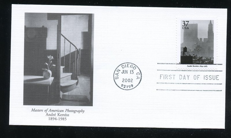 US 3649r Masters American Photography Andre Kertesz UA Fleetwood cachet FDC