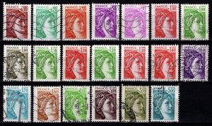 France 1977-81 Sabine Definitives Inscr. ‘FRANCE’, Part Set [Used]