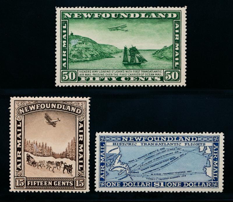 NEWFOUNDLAND C6-8 MINT HINGED AIR MAIL SET