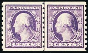 394, Mint NH VF Line Pair Pristine! With PFC Certificate CV $925 - Stuart Katz