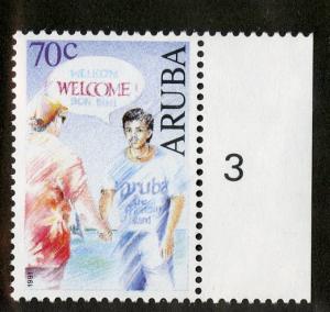 ARUBA 77 MNH SCV $1250 BIN $1.25 WELCOME PAINTING