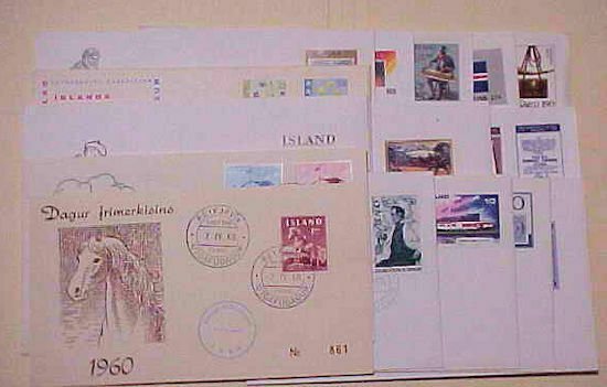 ICELAND  FDC 14 DIFF.  1960-1985 CACHET UNADDRESSED