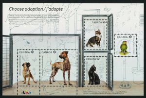 Canada 2636 MNH Pets, Animals, Choose Adoption, Dog, Cat, Bird