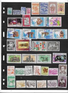 NICARAGUA COLLECTION ON STOCK SHEET MINT/USED