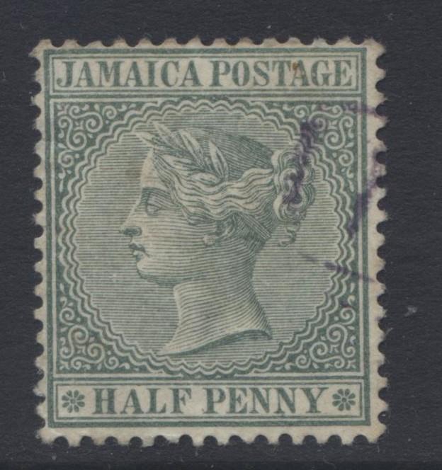 Jamacia - Scott 16a - Queen Victoria Head -1883 - VFU -  Single 1/2p  Stamp