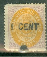 CX: Danish West Indies 14 mint large fault CV $100