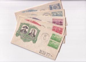 1936 U.S. Navy FDCs, Set of 5 (F31526)