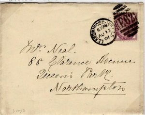 GB Wales Cover Llandrindod Wells *E62* Duplex Northampton 1d Lilac 1901 MZ594