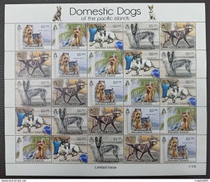 QW51 2013 SOLOMON ISLANDS DOGS DOMESTIC ANIMALS FAUNA #1586-90 ! UNIQUE SH MNH