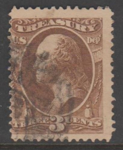 U.S. Scott #O109 Washington - Treasury Dept Official Stamp - Used Single