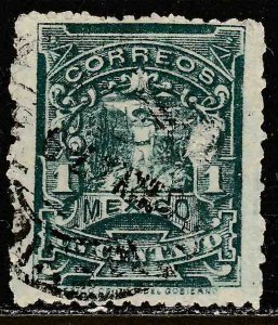 MEXICO 257, 1cent MULITA WMK RM INTERLACED. USED. F-VF. (155)