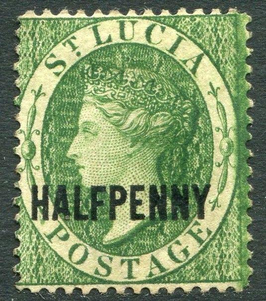 ST LUCIA-1881 ½d Green  Sg 23 AVERAGE MOUNTED MINT V19975