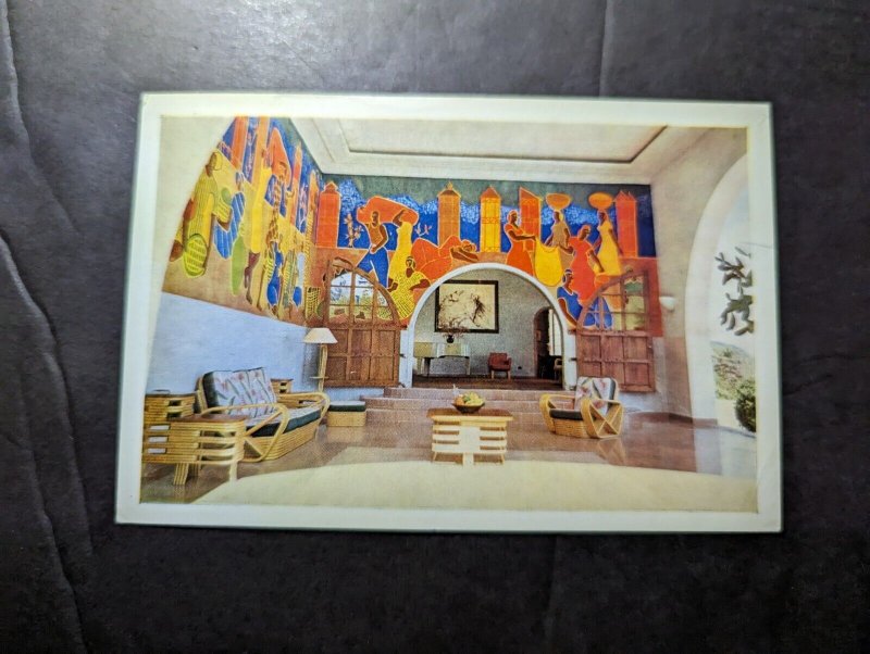 1954 Republic of Haiti Postcard Cover Port Au Prince to Lawrence MA USA