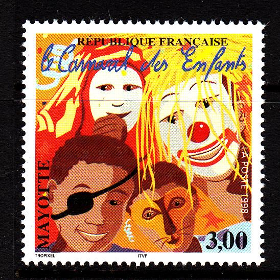 Mayotte MNH Scott #105 3fr Children's Carnival