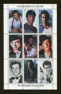 1999 Tajikistan Commemorative Souvenir Stamp Sheet - Actor Sylvester Stallone