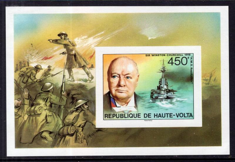 Burkina Faso 351 Churchill Imperf Souvenir Sheet MNH VF