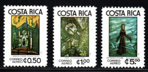 Costa Rica # C702-04 ~ Cplt Set 3 ~ Mint, HMR ~  cv  1.40