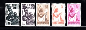 Spanish Guinea Scott #326-330 MH