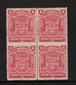 Rhodesia #60b (SG #77b) Very Fine Mint Block **With Certificate**