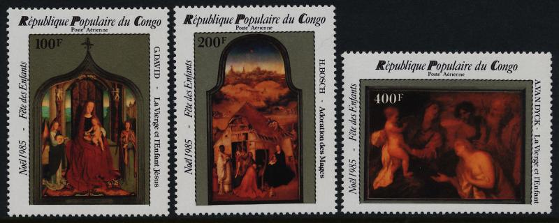 Congo PR C346-8 MNH Christmas, Art, Paintings