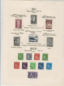 Finland 1947 Stamps on album page Ref 15136