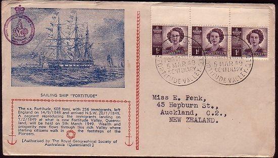 AUSTRALIA 1949 Fortitude commem cover and cancel...........................40352