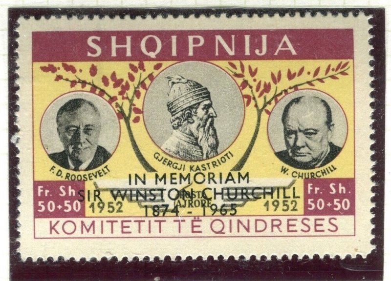 ALBANIA; 1963 W. Churchill Memorial issue fine MINT MNH value,