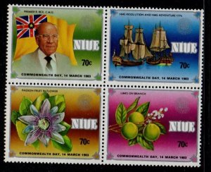 Niue Sc 371a 1983 Commonwealth Day stamp block of 4 mint NH