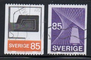 Sweden Sc 1094-1095 1974 Rextile & Clothing Industries stamp set used