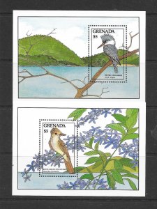 BIRDS - GRENADA #1611-12 S/S MNH