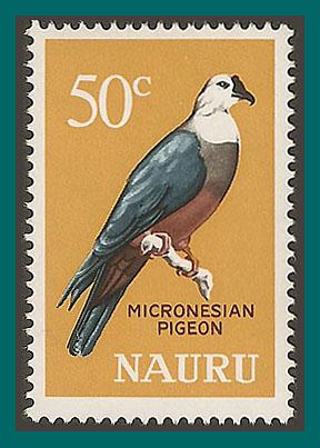 Nauru 1966 Micronesian Pigeon, 50c MLH #70,SG78