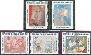 Mauritania #C207-C211  Single (Complete Set) (Art) (Paintings)