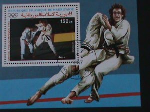 MAURITANIA--WORLD  JUDO CHAMPIONSHIPS CTO S/S VF-FANCY CANCEL-HARD TO FIND