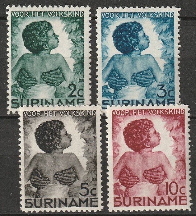 Suriname 1936 Sc B22-5 set MLH