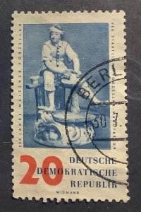 Germany DDR 1960 Scott 507 used - 20pf,  Meissen Porcelain Factory, 250th anniv