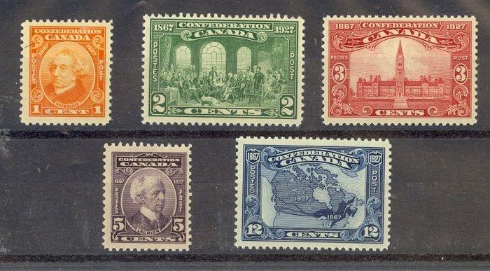 Canada Scott 141-145 Mint NH (Catalog Value $81.25)