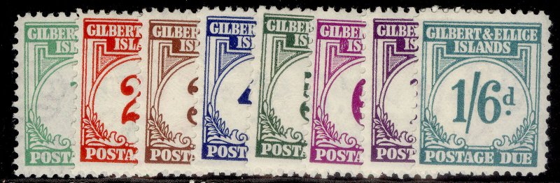 GILBERT AND ELLICE ISLANDS GVI SG D1-D8, complete set, LH MINT. Cat £180.