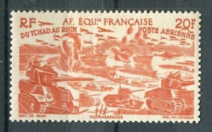 FRENCH COLONIES; AFRIQUE EQU. 1946 Chad-Rhin AIR issue Mint hinged 20F. value