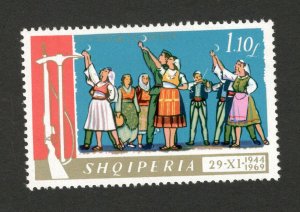 ALBANIA - MNH STAMP - 25th of LIBERATION , 1.1 L - 1969.