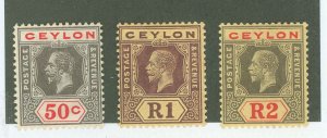 Ceylon #209-211  Single (King)