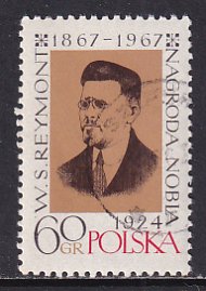 Poland 1967 Sc 1560 Writer Wladyslaw S Reymont Nobel Prize Winner Stamp CTO
