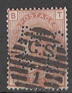 COLLECTION LOT OF # 1642 GREAT BRITAIN # 87 PT 14 1881 CV= $165 PERFIN 2 SCAN